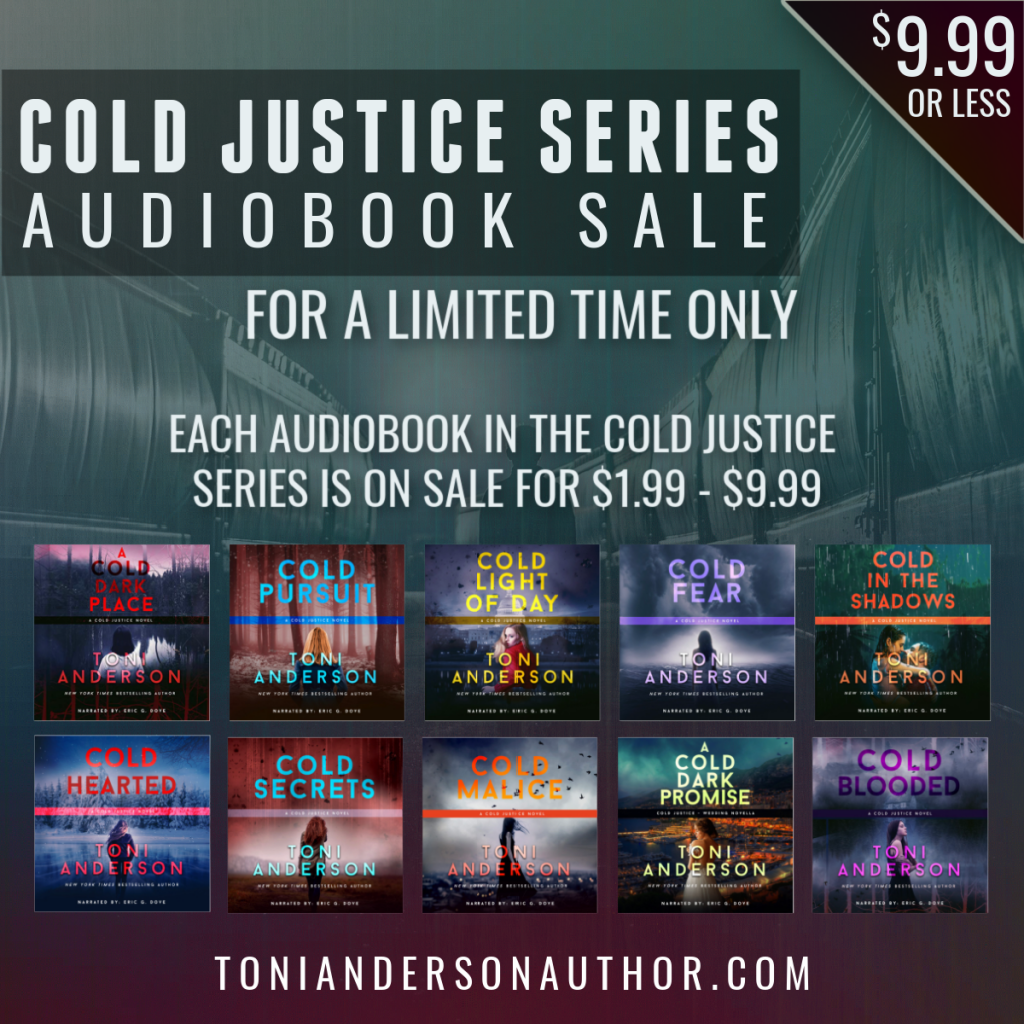 Graphic with audiobook covers. All books under 9.99. Most under 5.99!